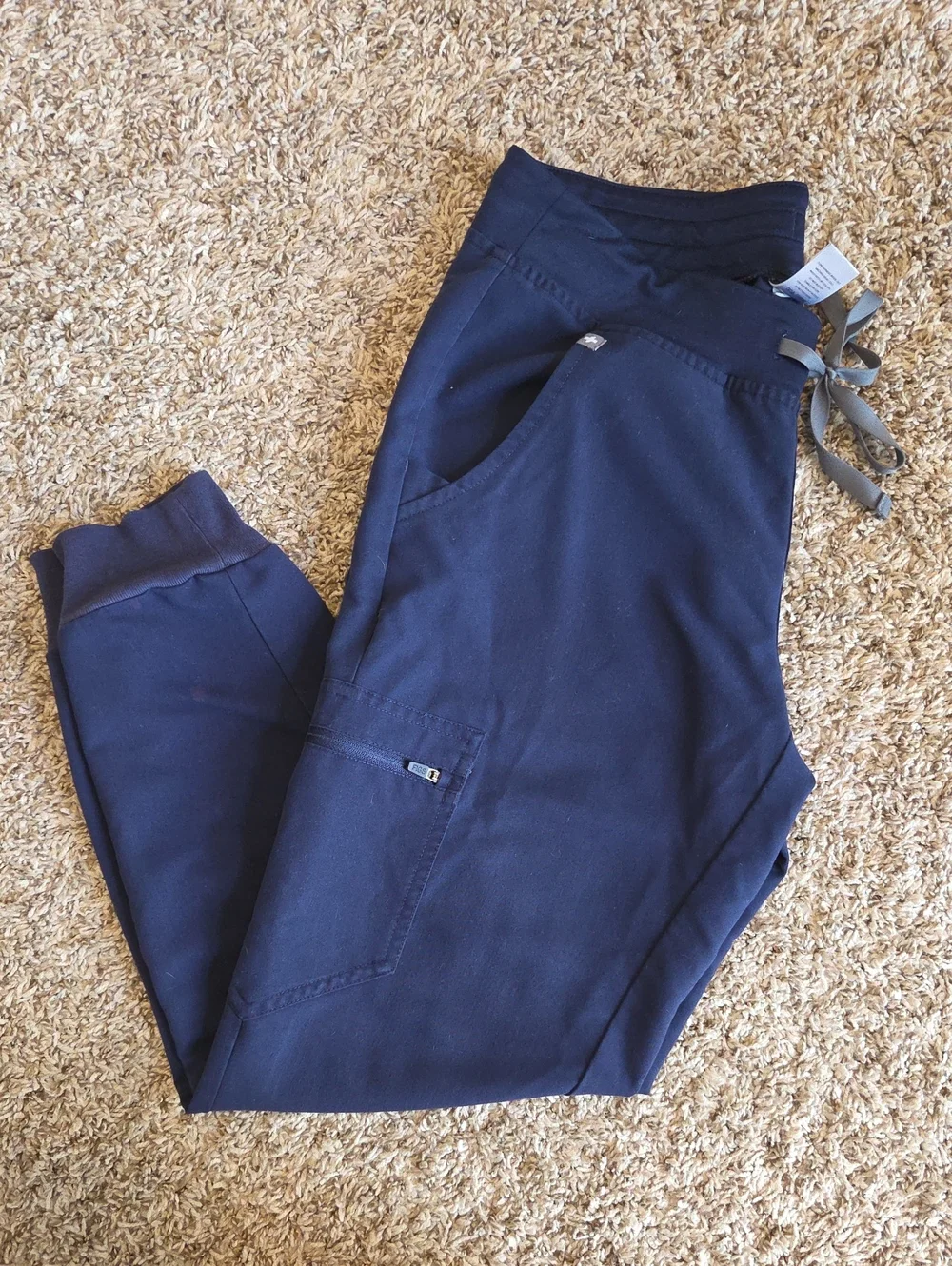 Figs Zamora Small Petite Navy Jogger Scrub Pants